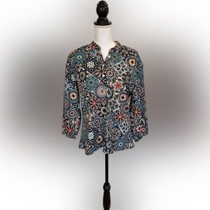 *Shirt- XL paisley flowered blouse top women’s ladies button up